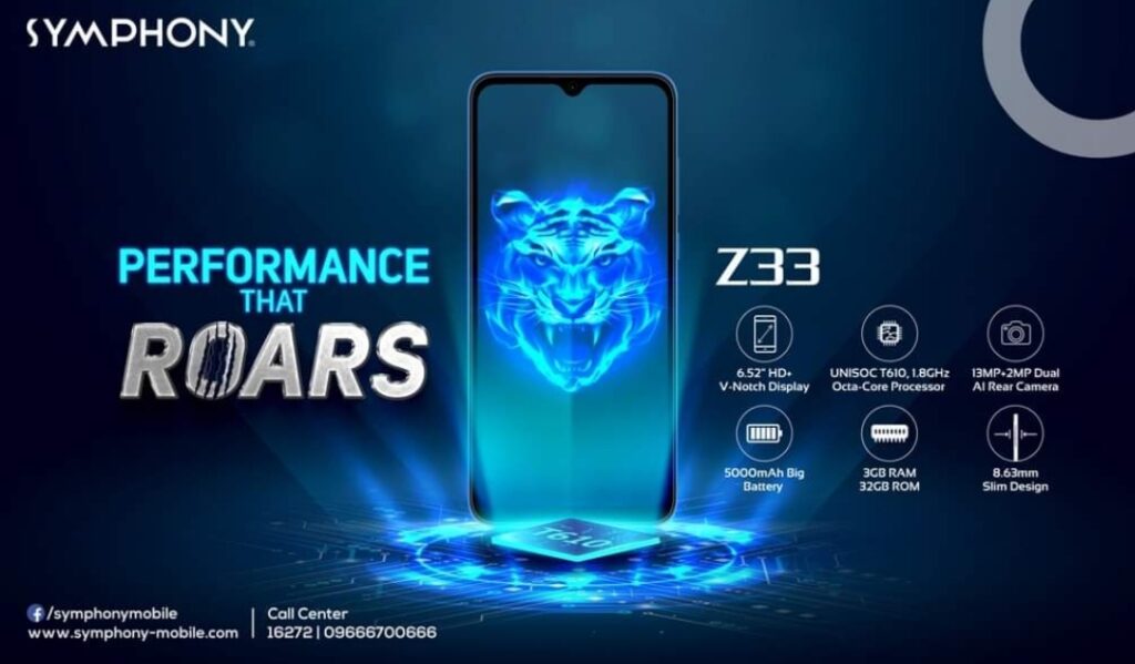 Symphony Z33 Price in Bangladesh - Sotophone